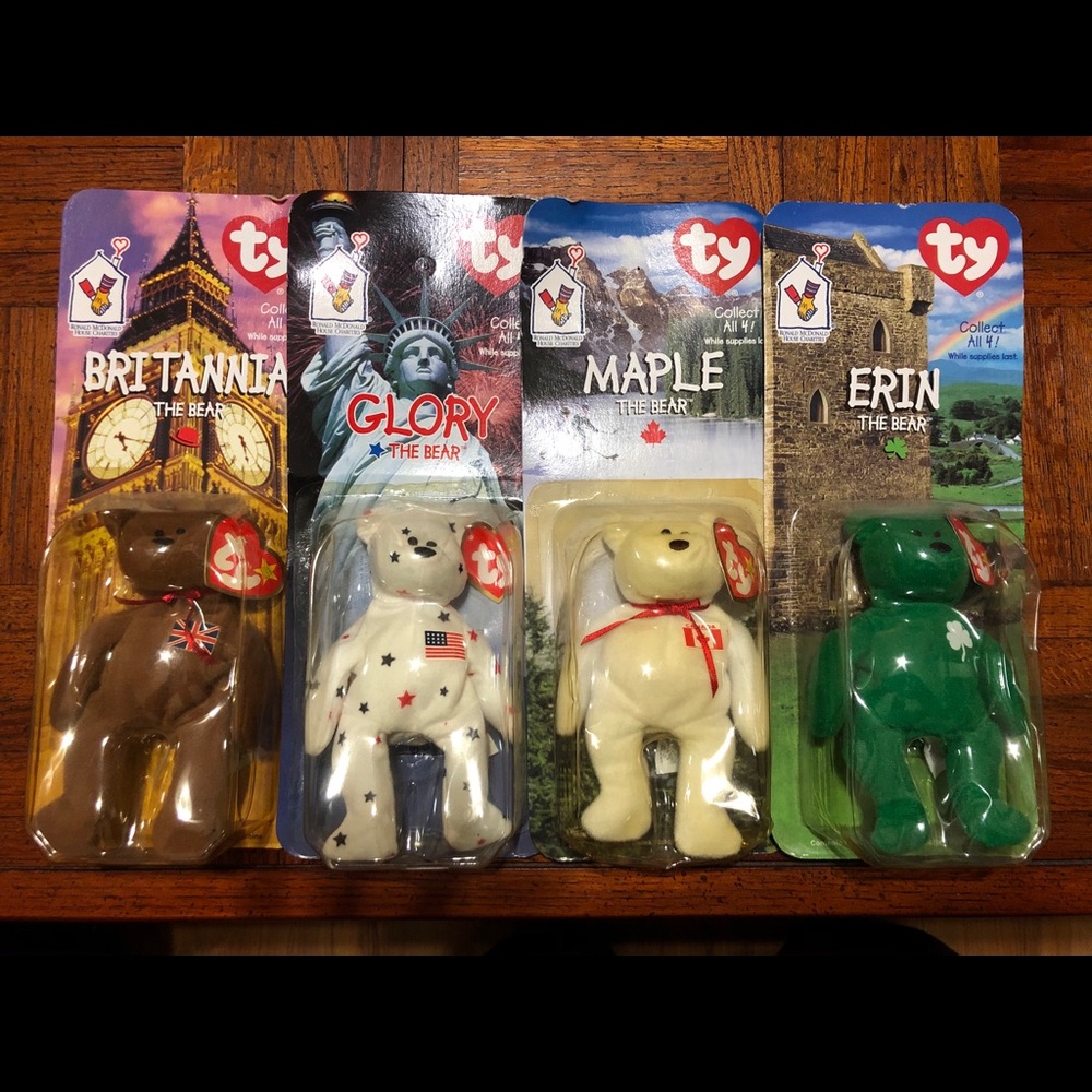 4 McDonalds bears rare. Has 1993 tags MAKE OFFER